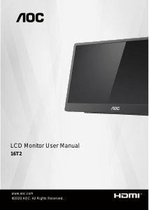 Manual AOC 16T2 LCD Monitor