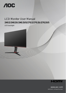 Handleiding AOC 24G2U/BK LCD monitor