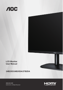 Handleiding AOC 24B2XDA LCD monitor