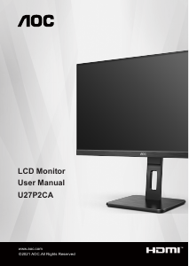 Handleiding AOC U27P2CA LCD monitor