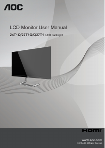 Handleiding AOC Q27T1 LCD monitor