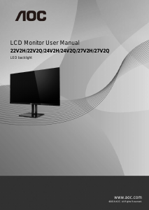 Manual AOC 27V2Q LCD Monitor