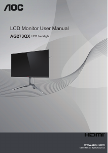 Manual AOC AG273QX LCD Monitor