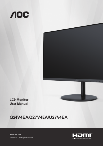 Manual AOC Q27V4EA LCD Monitor