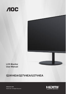 Manual AOC Q24V4EA LCD Monitor