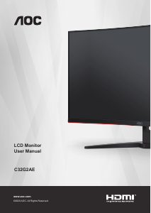 Handleiding AOC C32G2AE/BK LCD monitor