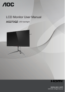 Manual AOC AG273QZ LCD Monitor