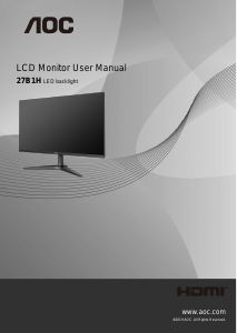 Manual AOC 27B1H LCD Monitor