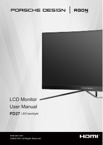 Manual AOC PD27 Porsche Design LCD Monitor