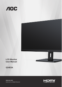 Handleiding AOC Q34E2A LCD monitor