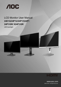 Manual AOC 24E1Q LCD Monitor