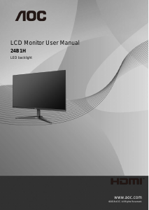 Manual AOC 24B1H LCD Monitor