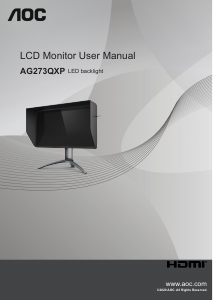 Handleiding AOC AG273QXP LCD monitor