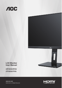 Manual AOC Q27P2Q LCD Monitor