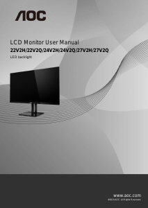 Handleiding AOC 24V2Q LCD monitor