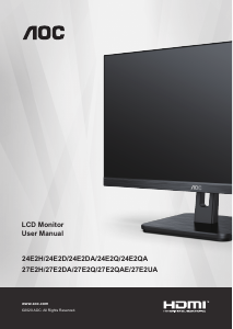 Manual AOC 27E2QAE LCD Monitor