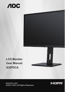 Manual AOC Q32P2CA LCD Monitor