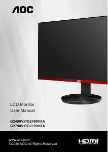 Manual AOC G2490VXA LCD Monitor