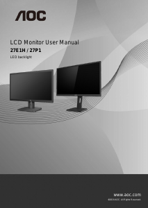 Manual AOC 27P1/GR LCD Monitor