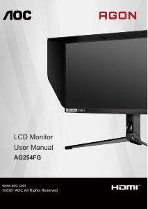 Manual AOC AG254FG LCD Monitor