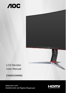 Handleiding AOC C24G2U/BK LCD monitor