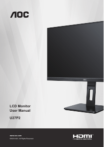 Manual AOC U27P2 LCD Monitor