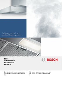 Käyttöohje Bosch DWB64BC51B Liesituuletin