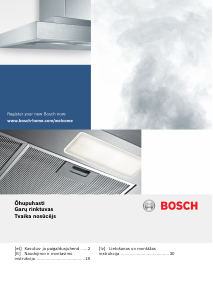 Rokasgrāmata Bosch DWB64BC51B Tvaika nosūcējs