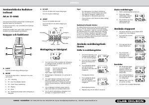 Bruksanvisning Prologue 31-4460 Armbandsur