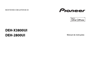 Manual Pioneer DEH-X3800UI Auto-rádio