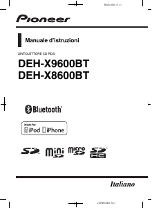 Manuale Pioneer DEH-X8600BT Autoradio