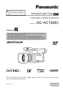 Manuale Panasonic AG-AC160EJ Videocamera