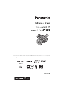 Manuale Panasonic HX-X1000 Videocamera