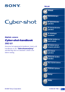 Handleiding Sony Cyber-shot DSC-G1 Digitale camera