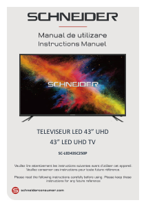 Mode d’emploi Schneider SC-LED43SC150P Téléviseur LED