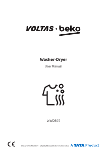 Manual Voltas BEKO WWD80S Washer-Dryer
