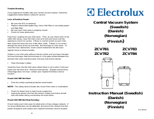 Manual Electrolux ZCV781 Vacuum Cleaner