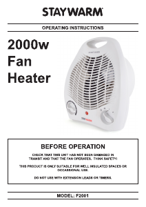 Manual Staywarm F2001 Heater