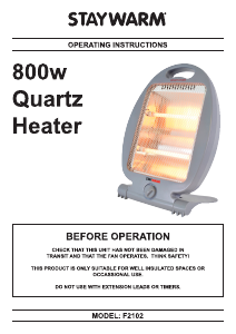 Manual Staywarm F2102 Heater