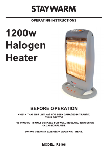 Manual Staywarm F2106GR Heater