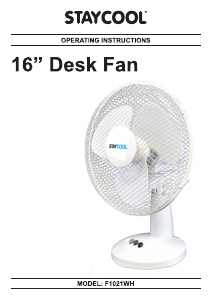 Manual Staycool F1021WH Fan