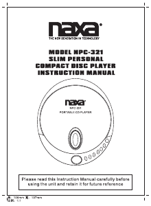 Manual de uso Naxa NPC-321 Discman