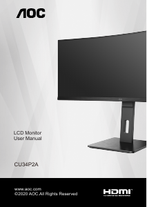 Manual AOC CU34P2A LCD Monitor