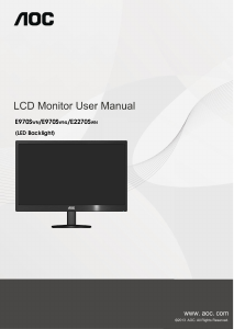 Manual AOC E2270SWHN LCD Monitor