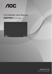 Manual AOC I1601FWUX LCD Monitor