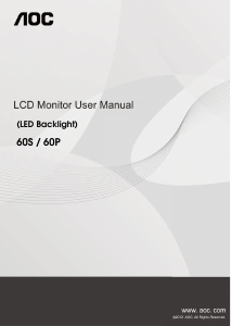 Manual AOC M2060PWDA2 LCD Monitor