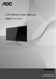 Manual AOC U32U1 LCD Monitor