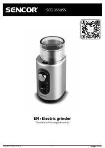 Manual Sencor SCG 3550SS Coffee Grinder