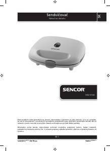 Návod Sencor SSM 3100 Kontaktný gril