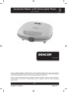 Manual Sencor SSM 9300 Contact Grill